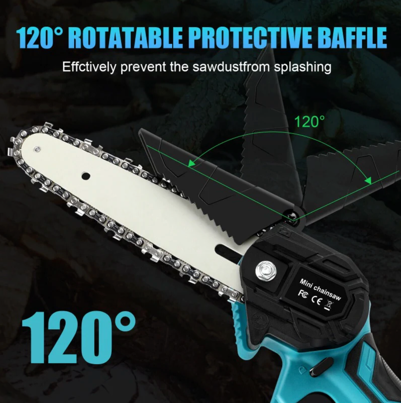 Cordless Electric Chainsaw (2 FREE Batteries)